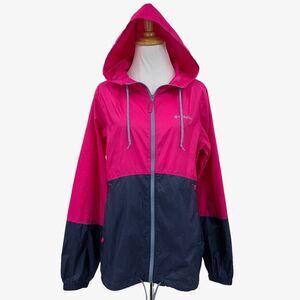 Columbia Jacket Womens S Small Flash Forward Windbreaker Full Zip Hooded Outdoor